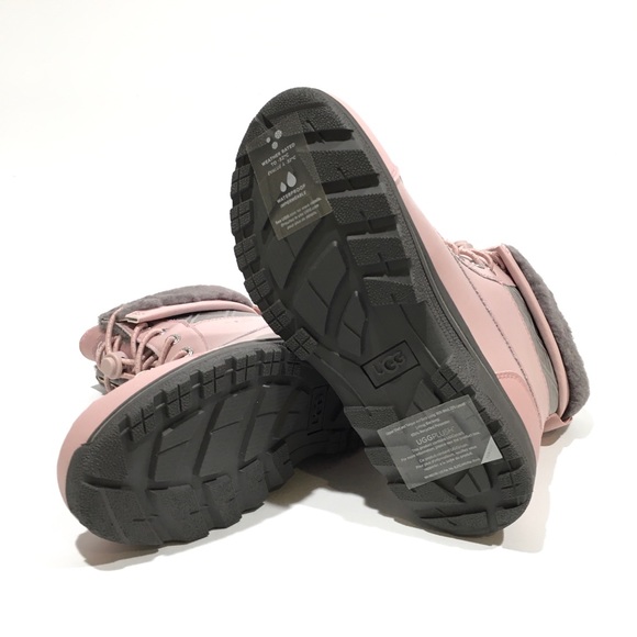 UGG BUTTE II CWR SNOW BOOTS -PINK WATERPROOF LEATHER -KIDS US 4 -NEW - Picture 11 of 12